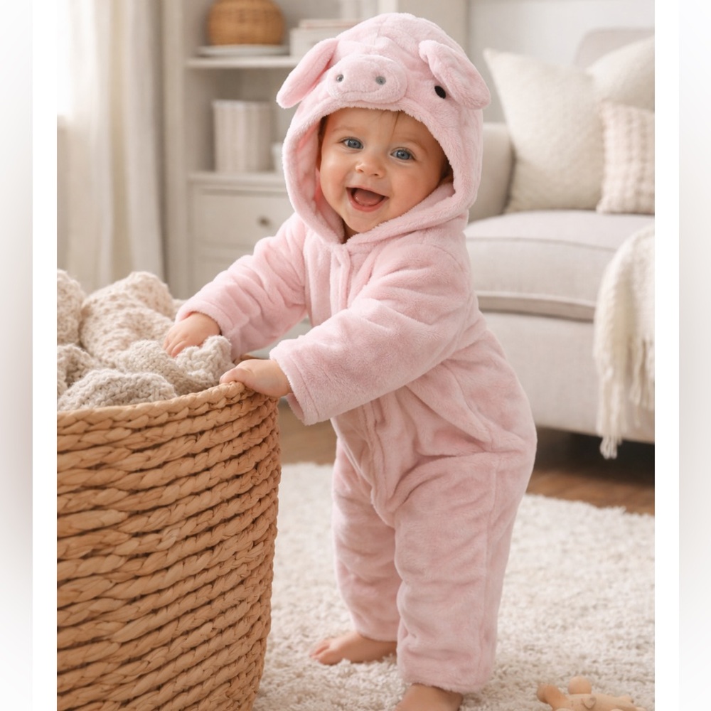 Pottery Barn Kid’s Pig Halloween Costume 6-12 months NWT Baby Costume